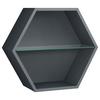 Wandregal Edge Anthrazit - Anthrazit, MODERN, Glas/Holzwerkstoff (51/44/19cm) - Mömax