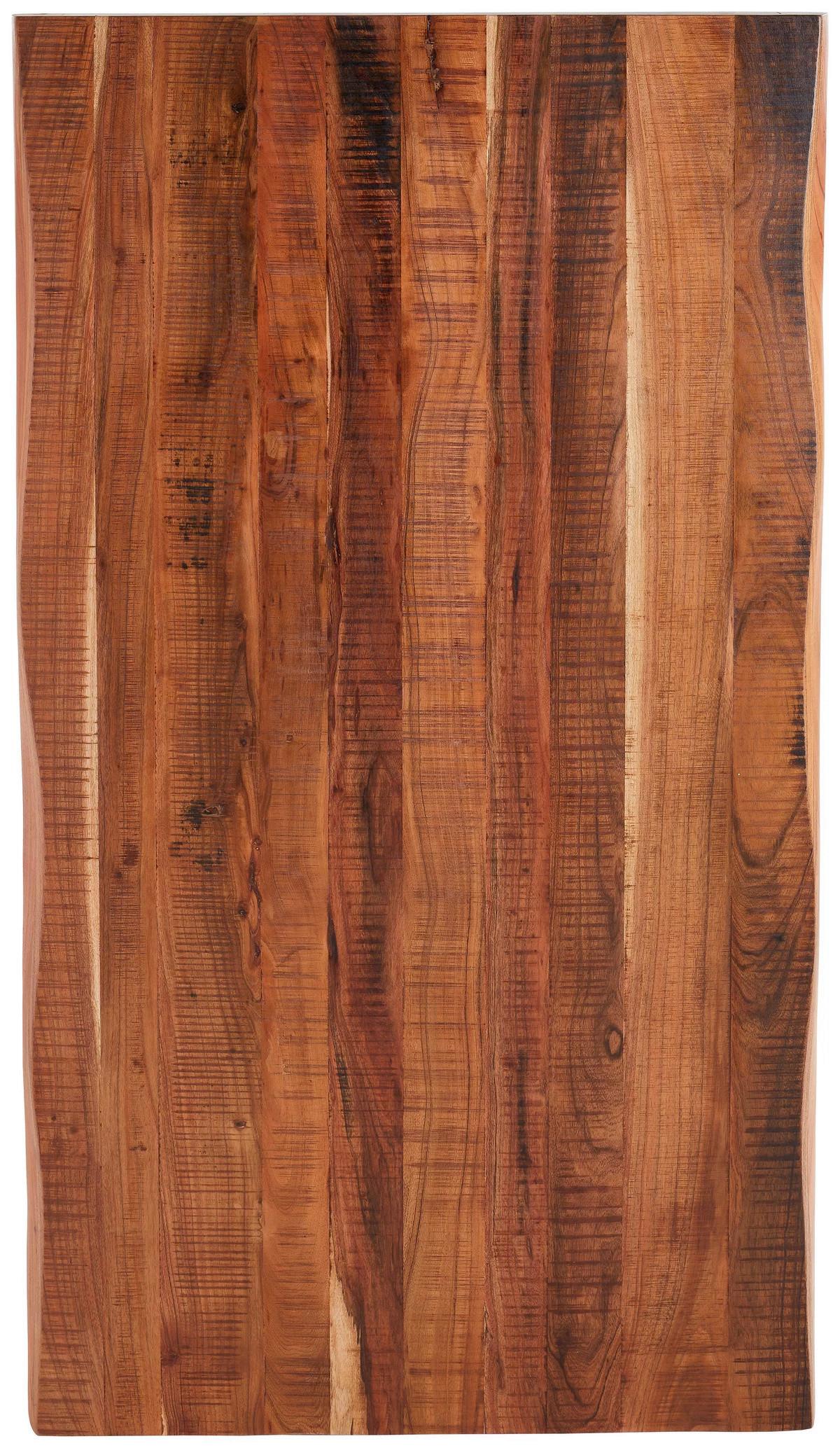 STOLIK KAWOWY SHIVA - kolor akacjowy/czarny, Natur, metal/drewno (118/70/45cm) - Landscape