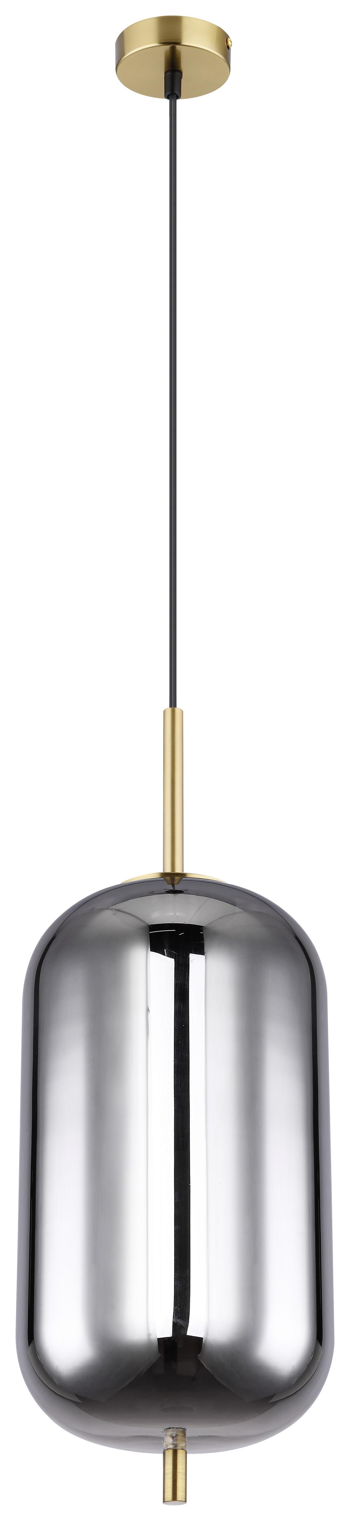 Hängeleuchte Blacky I in Messingfarben max. 60 Watt - Messingfarben, Design, Glas/Metall (22/120cm) - Globo