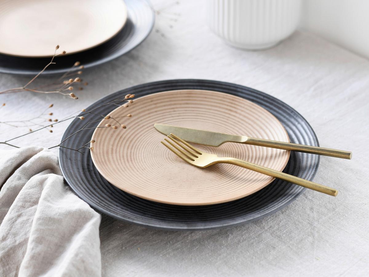 Jedilni Servis Catania Mix, 18-Delni - antracit/peščene barve, Design, keramika - Creatable