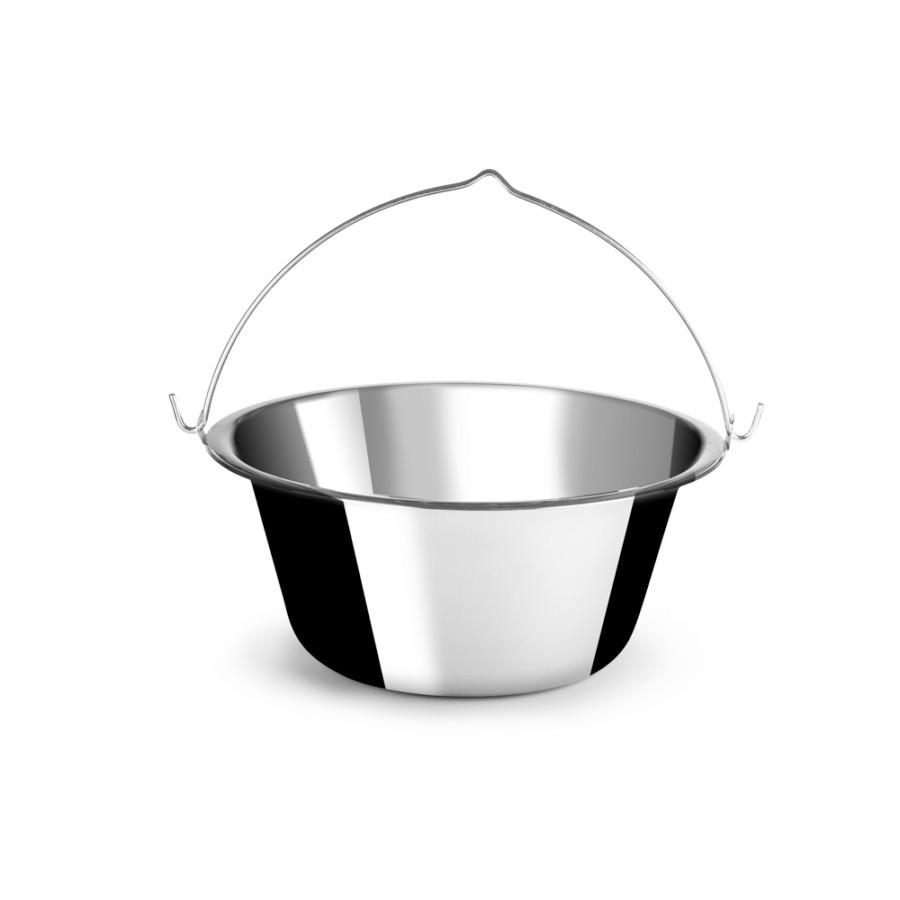 Gulyásbogrács 11215 - magasfényű szürke, Basics, fém (10cm)