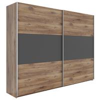 Ormar S Kliznim Vratima Saturn - hrast tamni/boje grafita, Konvencionalno, drvni materijal/metal (270/210/59cm) - Based