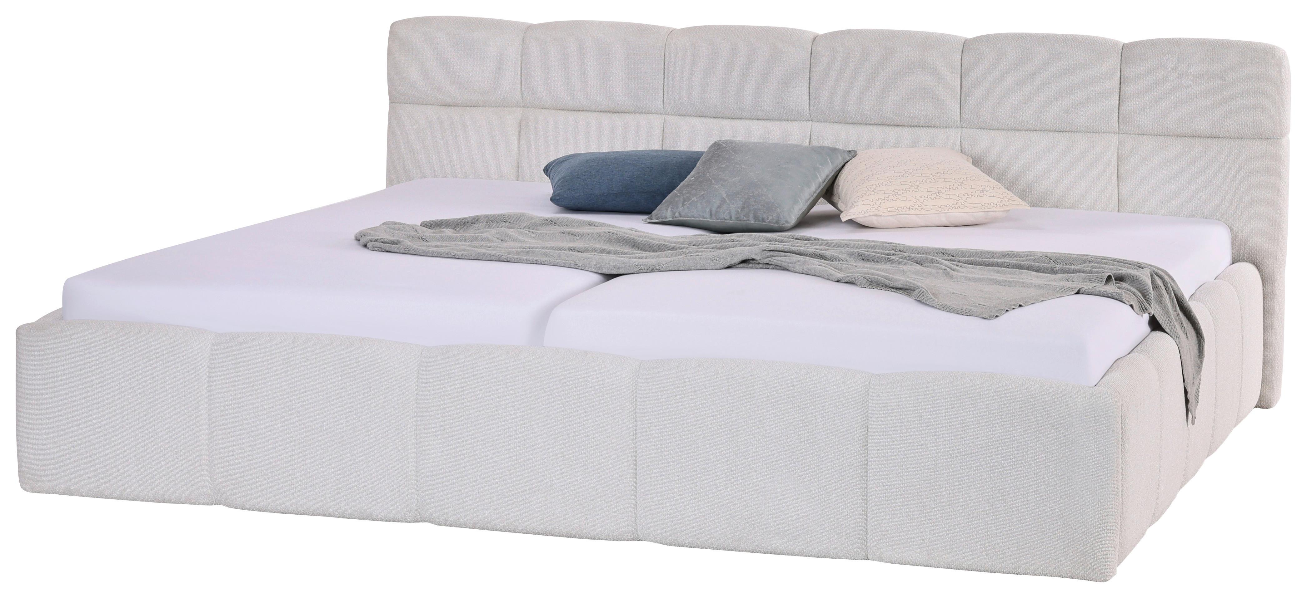Polsterbett Ascona Creme ca. 240x200cm - Creme/Schwarz, KONVENTIONELL, Kunststoff/Textil (240/200cm) - Based