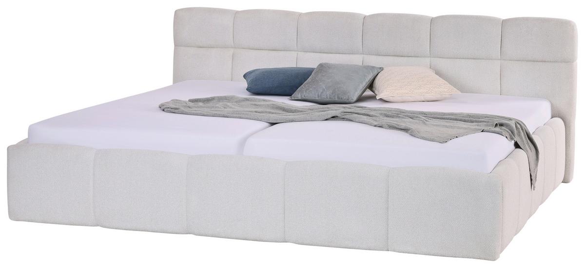 Polsterbett Ascona Creme ca. 240x200cm - Creme/Schwarz, KONVENTIONELL, Kunststoff/Textil (240/200cm) - Based