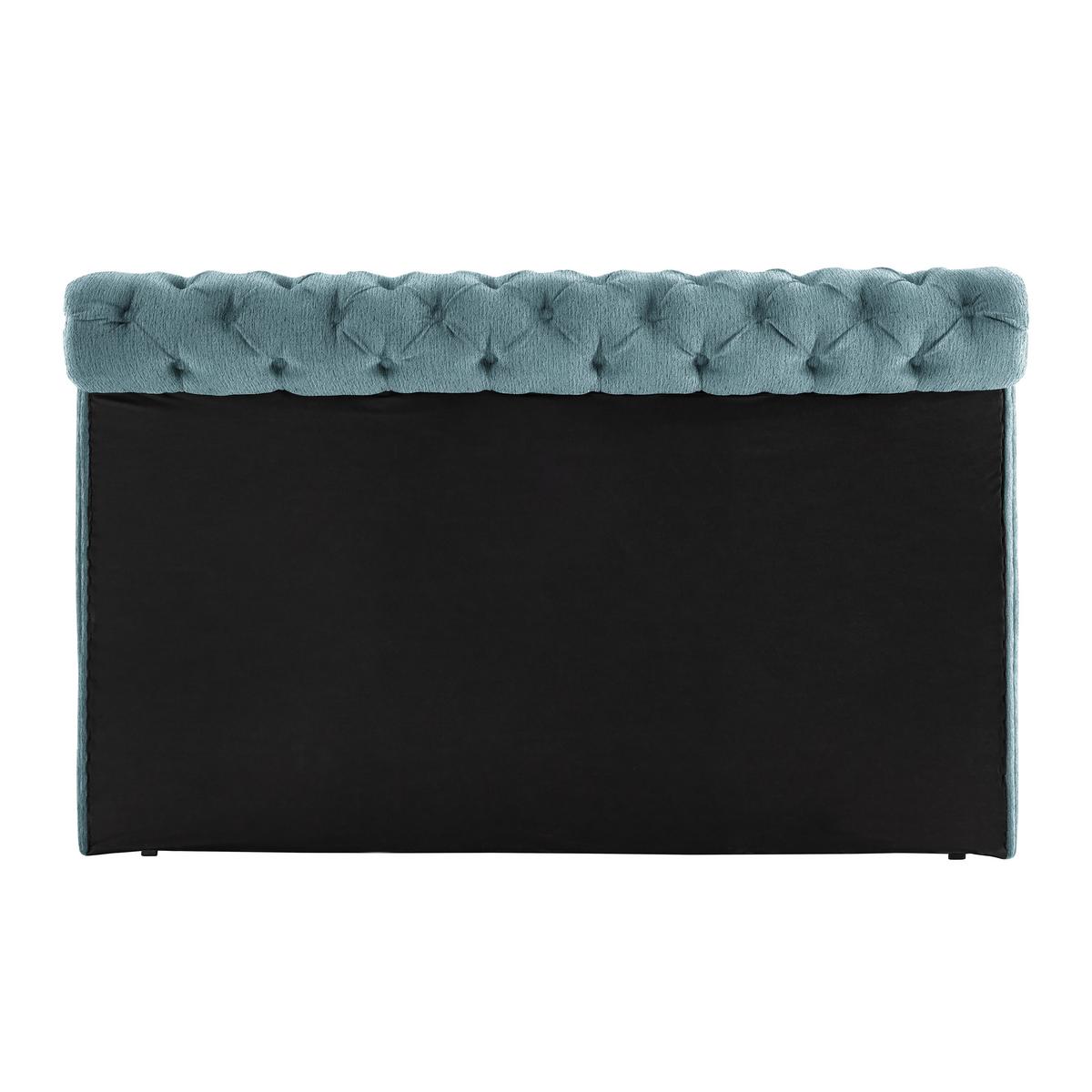 Boxspringbett Queen in Smaragdgrün ca. 160x200cm - Smaragdgrün/Chromfarben, KONVENTIONELL, Textil (160/200cm) - Premium Living