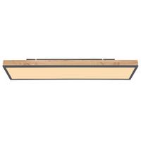 LED-Deckenleuchte Doro in Braun max. 24 Watt - Opal/Graphitfarben, Modern, Holzwerkstoff/Kunststoff (80/20/6,5cm)