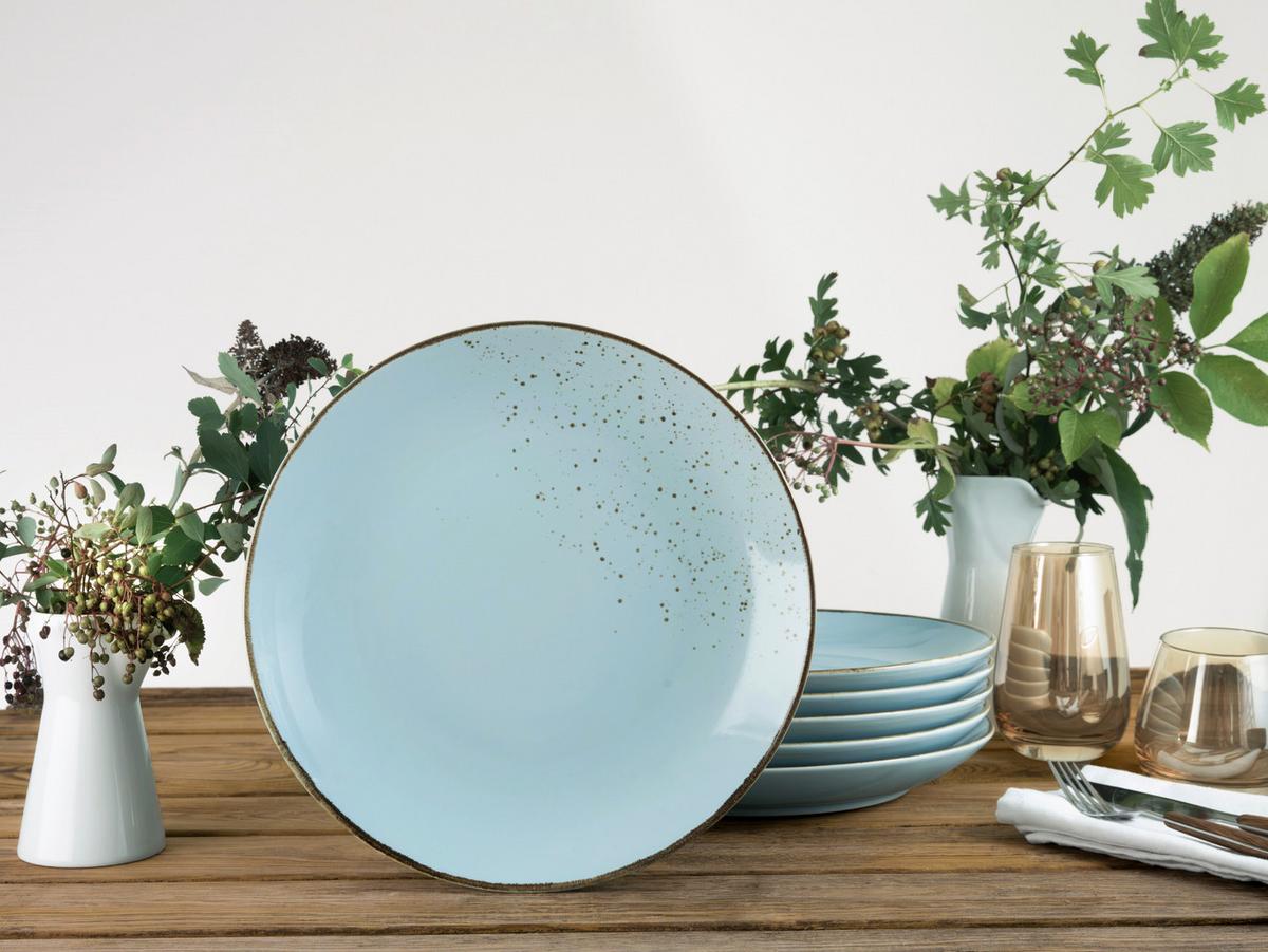 Speisetellerset 22065 Nature Collection - Pastellblau, Trend, Keramik (27cm) - Creatable