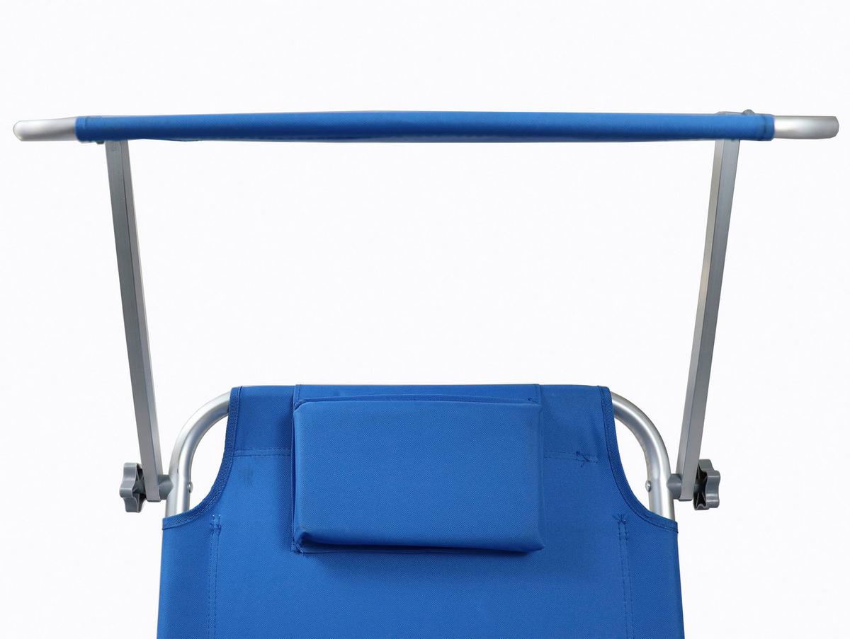 Vrtni Ležalnik Bindox, Modra - modra, Basics, kovina/tekstil (165/16/65cm) - Gardenson