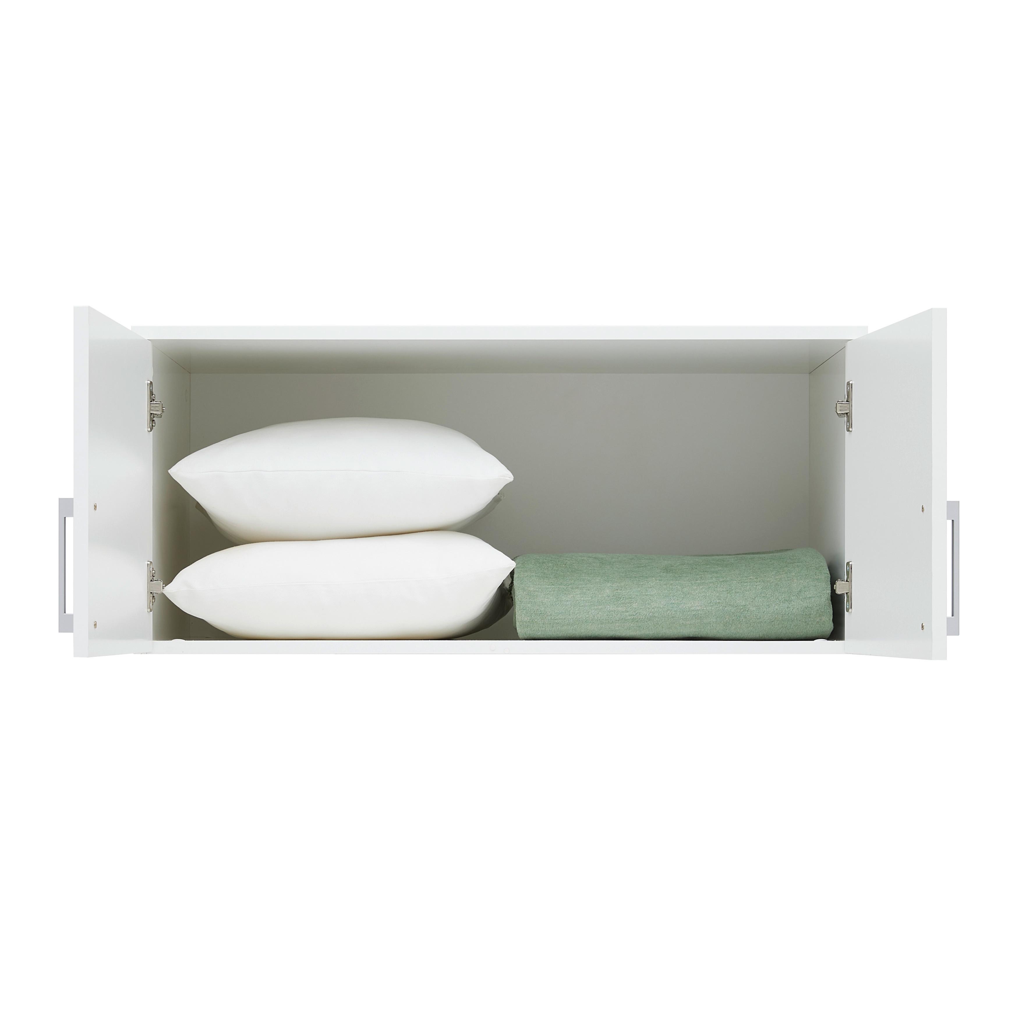 Aufsatzschrank Lasse Weiß - Weiß/Grau, KONVENTIONELL, Holz/Kunststoff (90/40/55cm) - Mömax