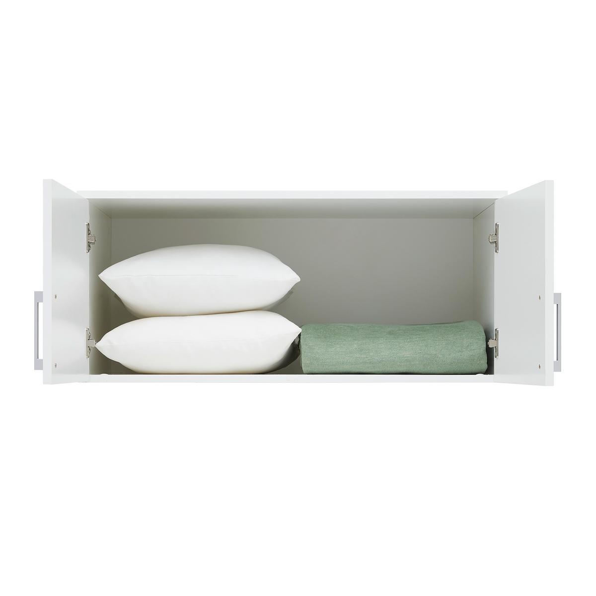 Aufsatzschrank Lasse Weiß - Weiß/Grau, KONVENTIONELL, Holz/Kunststoff (90/40/55cm) - Mömax