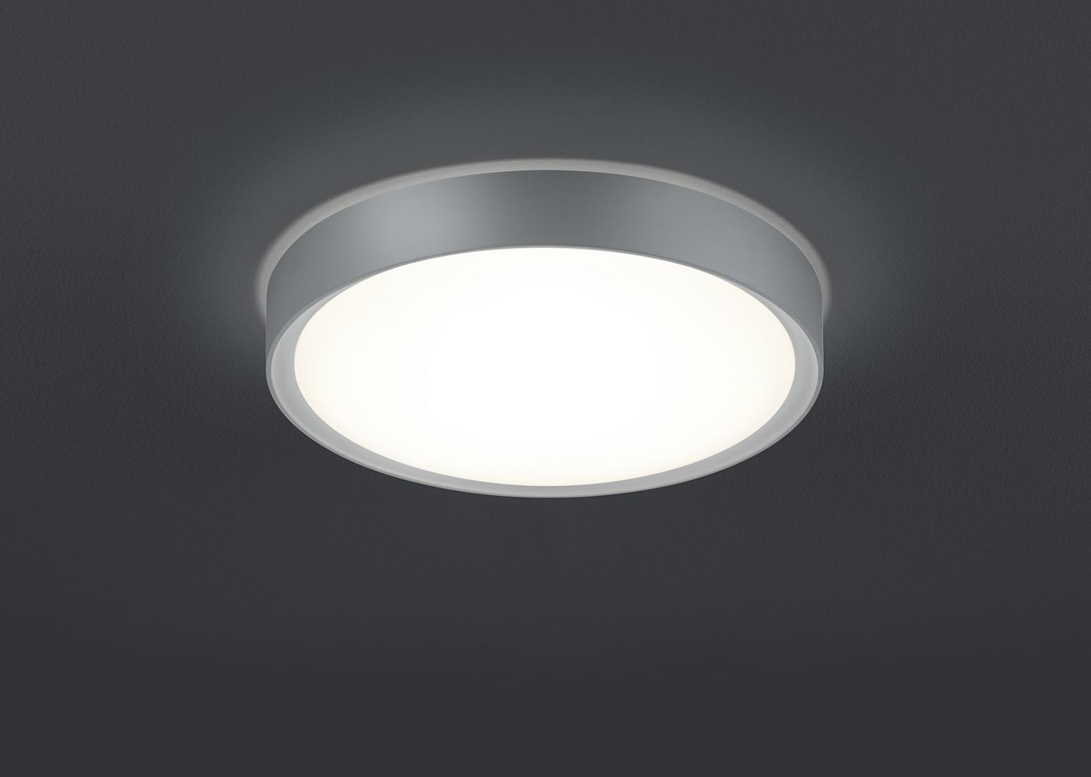 Badezimmer-Deckenleuchte Clarimo in Titan max. 18 Watt - Titanfarben, KONVENTIONELL, Kunststoff/Metall (33,0/9,0cm) - Trio Leuchten