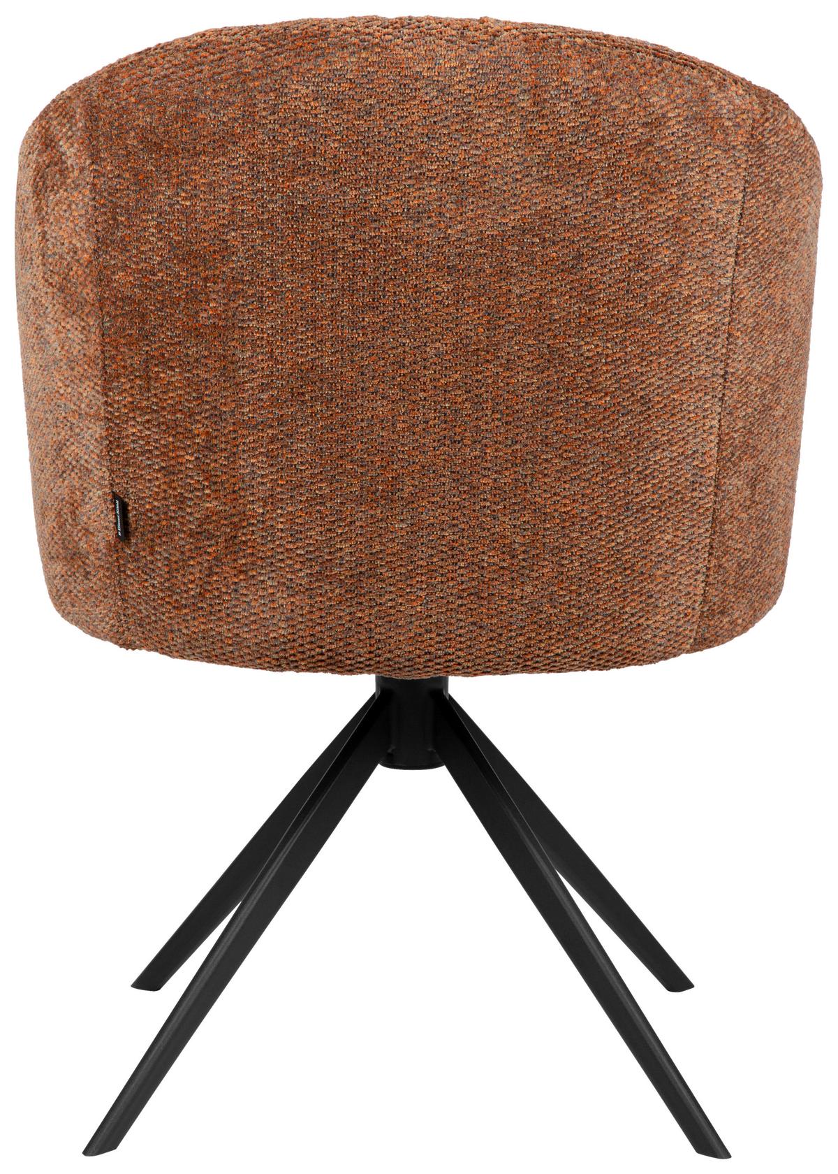 KRZESŁO Z PODŁOKIETNIKAMI CRESPA -EXKLUSIV- - czarny/koniak, Design, metal/tkanina (63/81,5/62,5cm) - Dieter Knoll