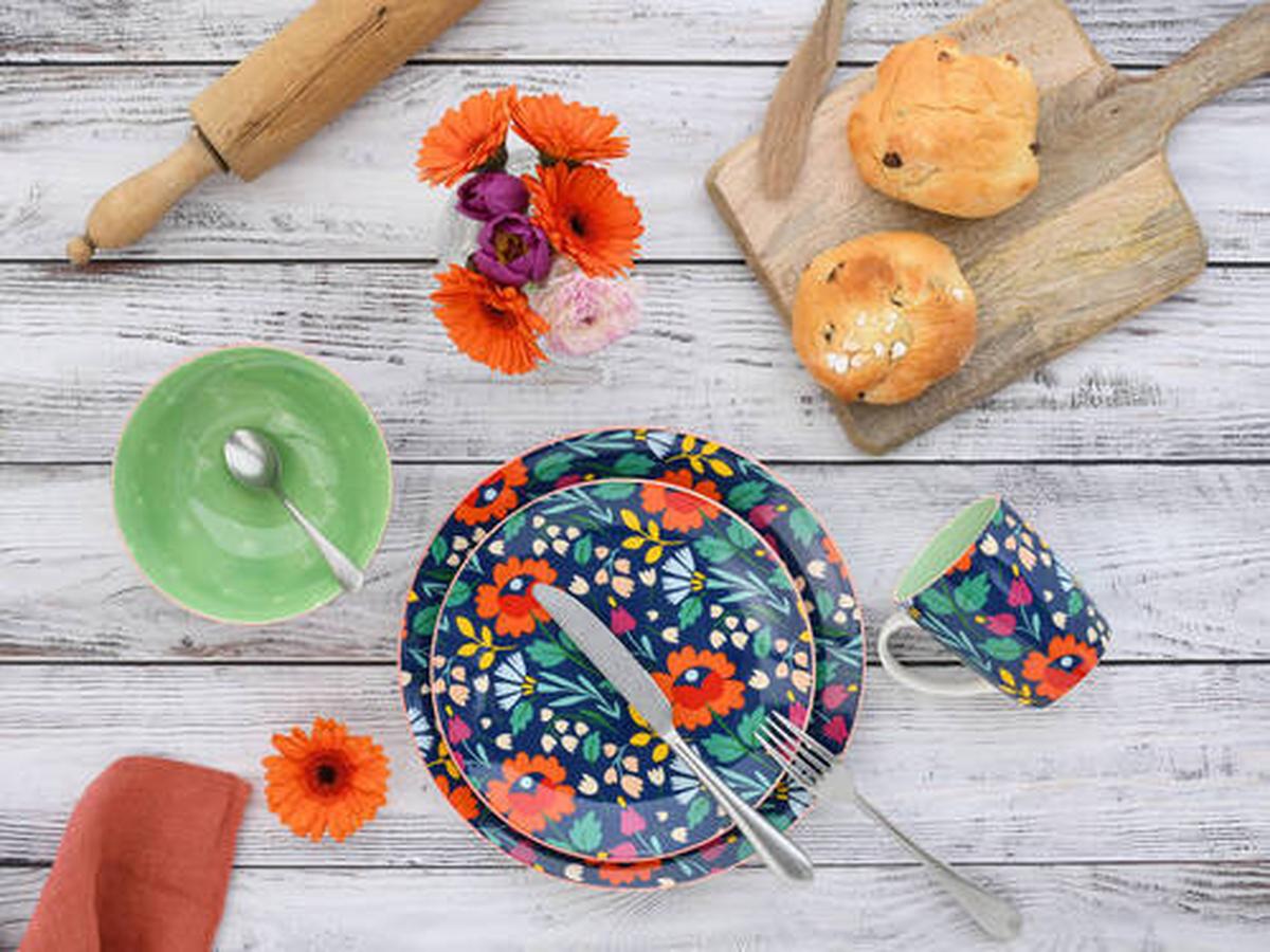 Kombinirani Servis Folklore, 16-Delni - večbarvno, Trend, keramika (35/32/36null) - Creatable