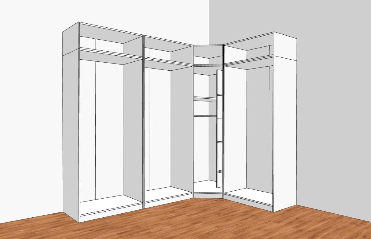 Ormar Za Odjeću Unit - bijela/crna, Moderno, drvni materijal/metal (273,3/242,2/182,2cm) - Based