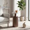 SIDOBORD SOLCO -TREND- - bronsfärgad/naturfärgad, Lifestyle, metall/trämaterial (30/56cm) - Premium Living