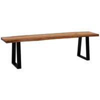 Klop Wl7.291 - črna/barve akacije, Moderno, kovina/les (160/45,5/40cm) - MID.YOU