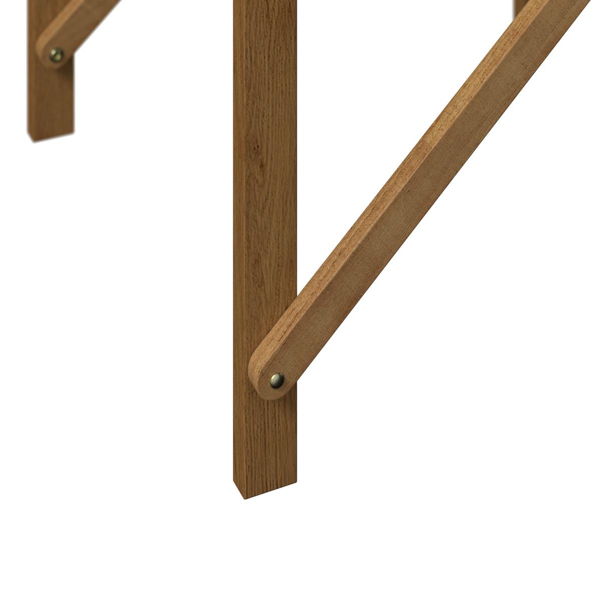 Balkonset Stella Weiß Akazie/Outdoorstoff - Weiß/Akaziefarben, MODERN, Holz/Textil (54/90/50cm) - Bessagi Garden