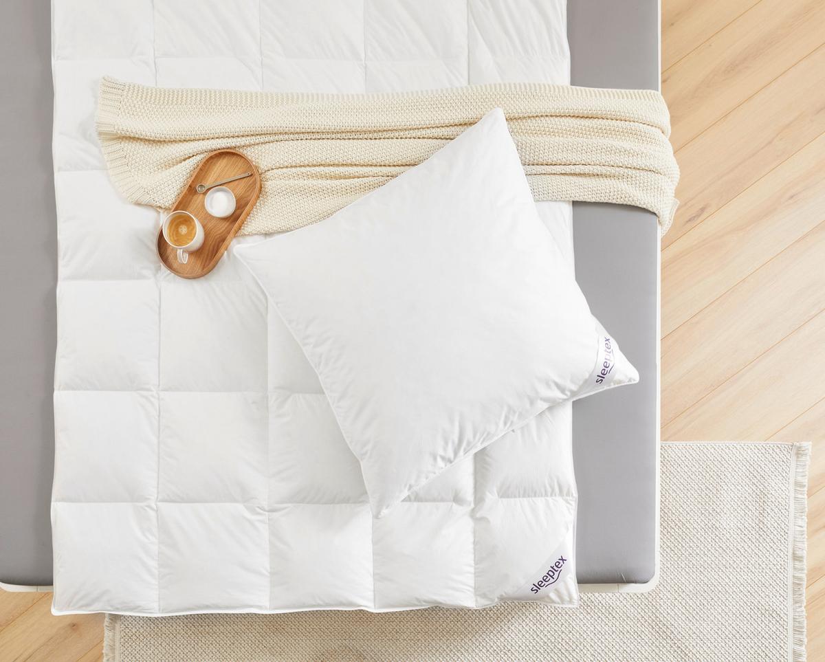 KOŁDRA CAŁOROCZNA DEVON - biały, Basics, materiały naturalne/tkanina (135/200cm) - Sleeptex