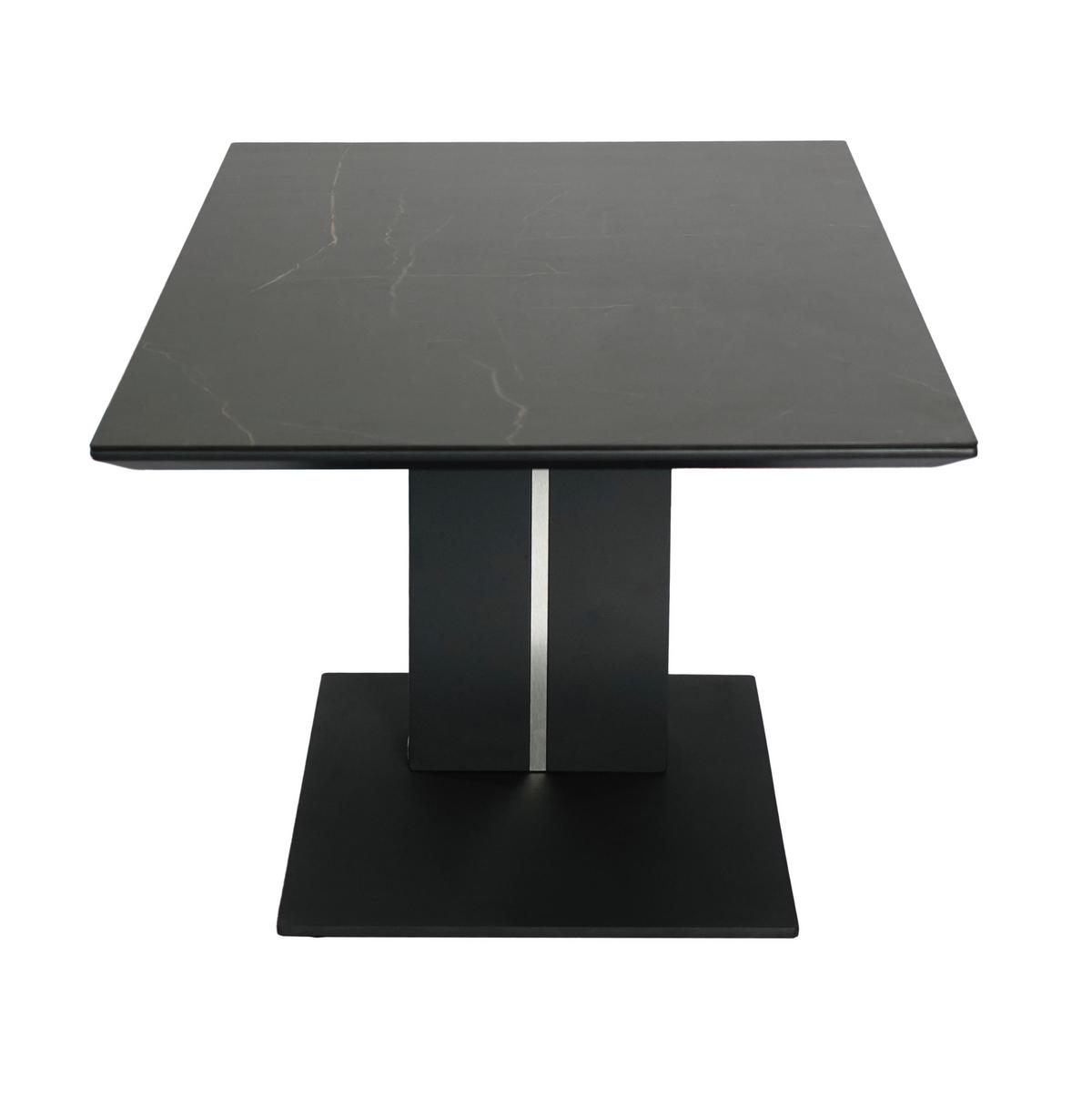 STOLIK KAWOWY MILANO -EXKLUSIV- - antracytowy/czarny, Design, materiał drewnopochodny/metal (110/59/47-66cm) - Dieter Knoll