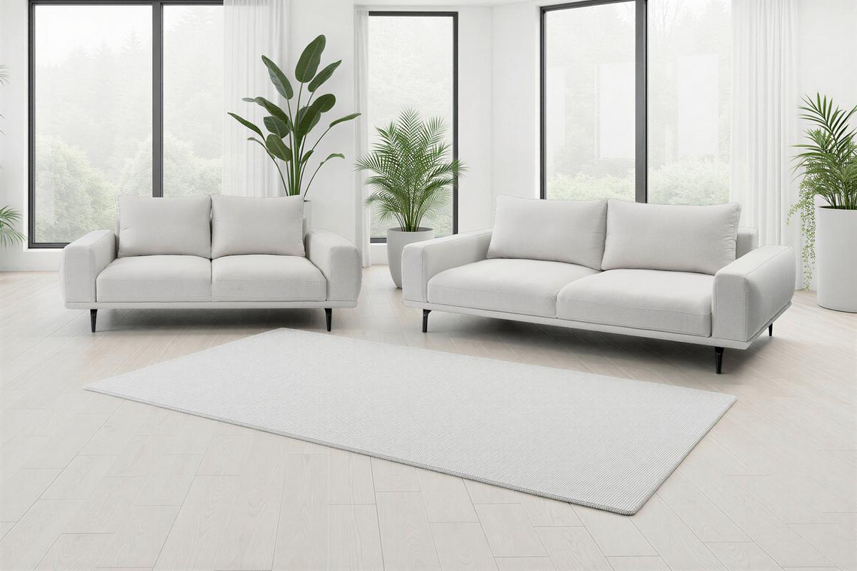 Canapea cu 3 locuri SELENE - crem, Modern, textil (242/89/115cm) - MID.YOU