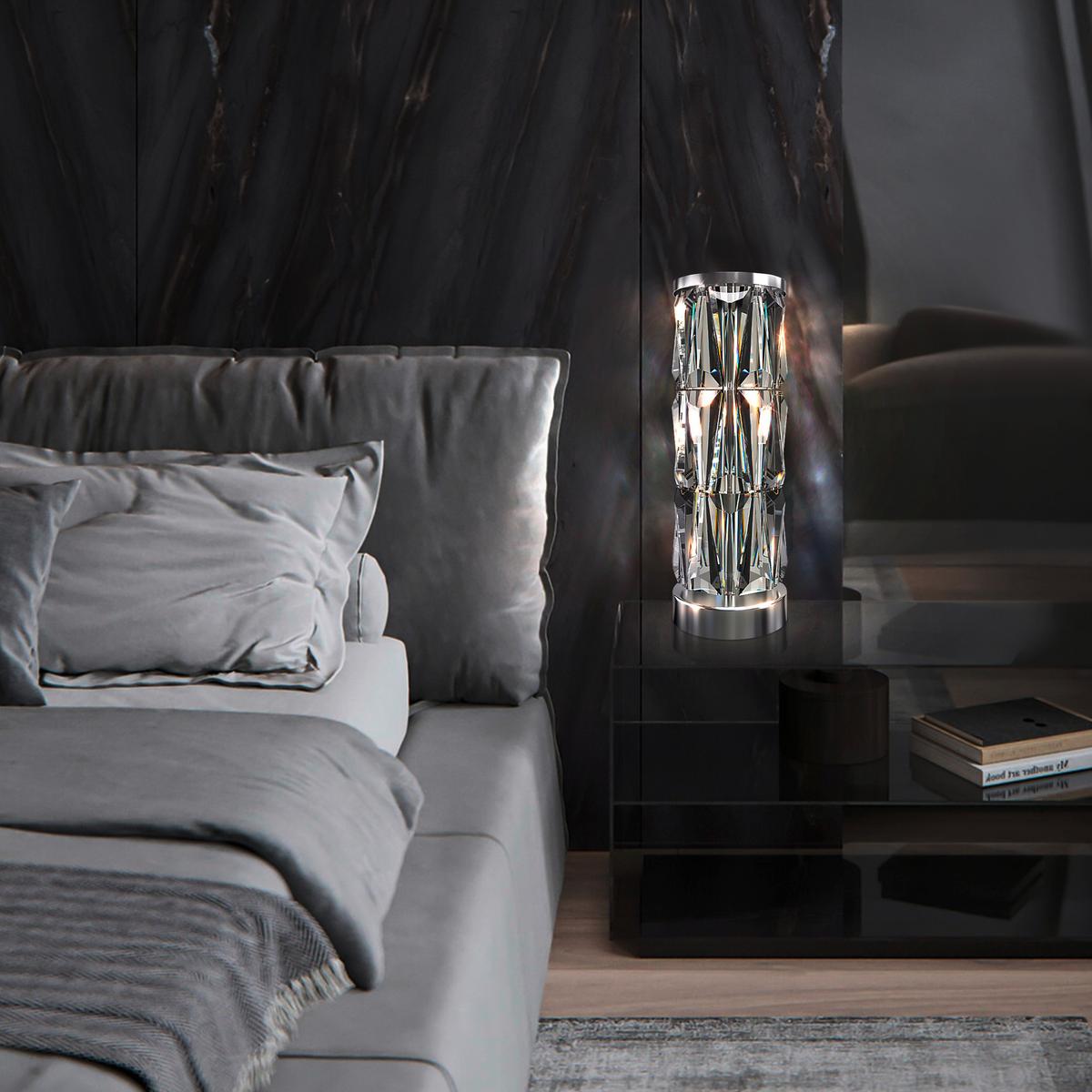 Tischleuchte Puntes Chromfarben max. 60 Watt - Chromfarben, Trend, Metall (20/58/20cm) - MAYTONI