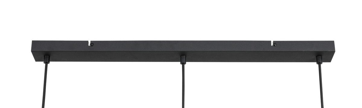 LED Függőlámpa Jom - fekete/borostyánszínű, Modern, műanyag/Üveg (79/19/120cm) - Mömax