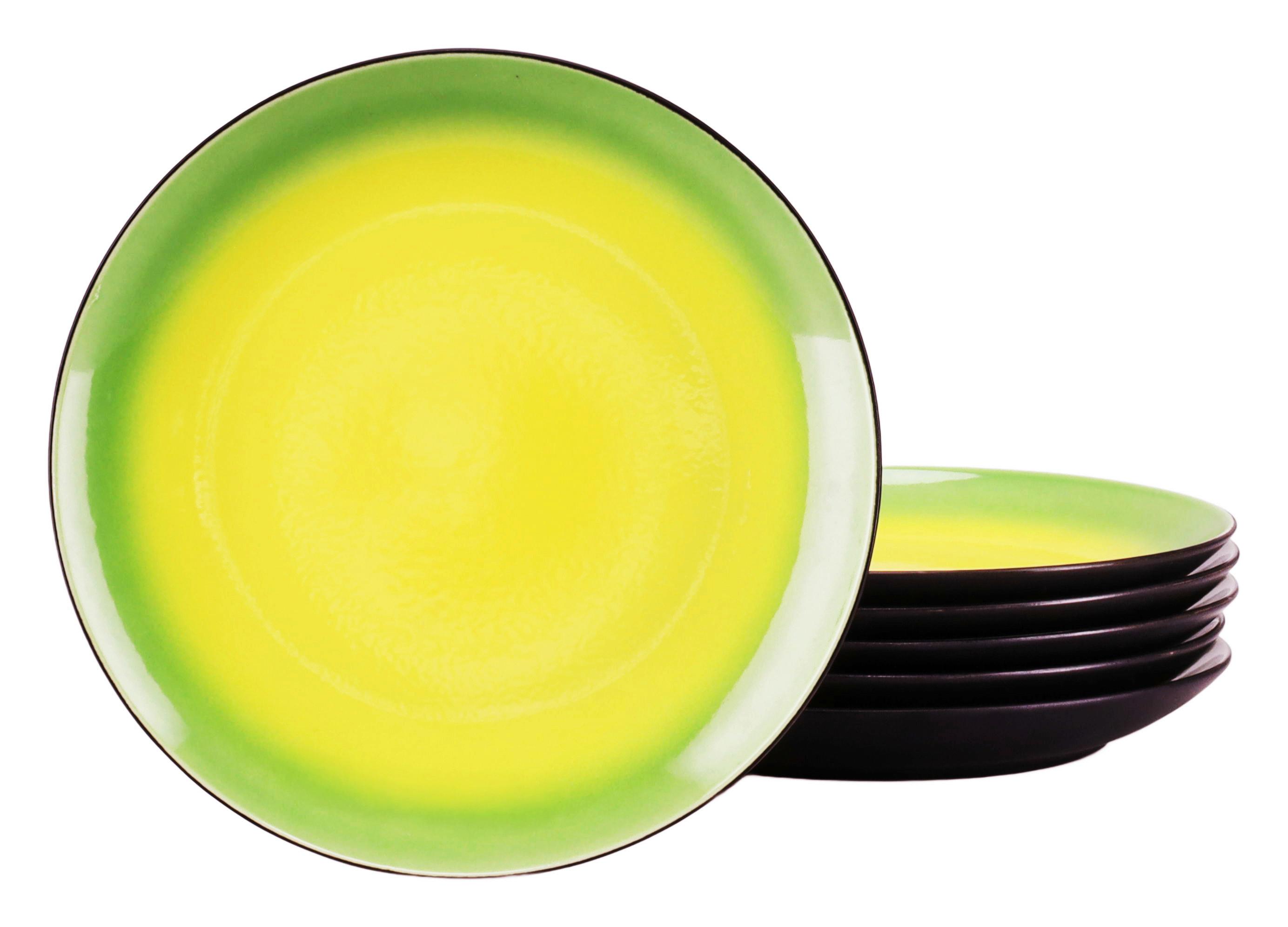 Lapostányér Készlet 24920 Hot Green Speiseteller - fekete/világossárga, Trend, kerámia (27/3,5cm) - Creatable