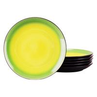 Lapostányér Készlet 24920 Hot Green Speiseteller - fekete/világossárga, Trend, kerámia (27/3,5cm) - Creatable