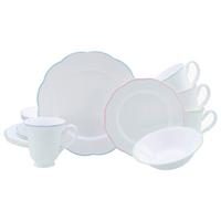 Serviciu de masă Florine 16/1 - lila/verde limetă, Basics, ceramică - Creatable