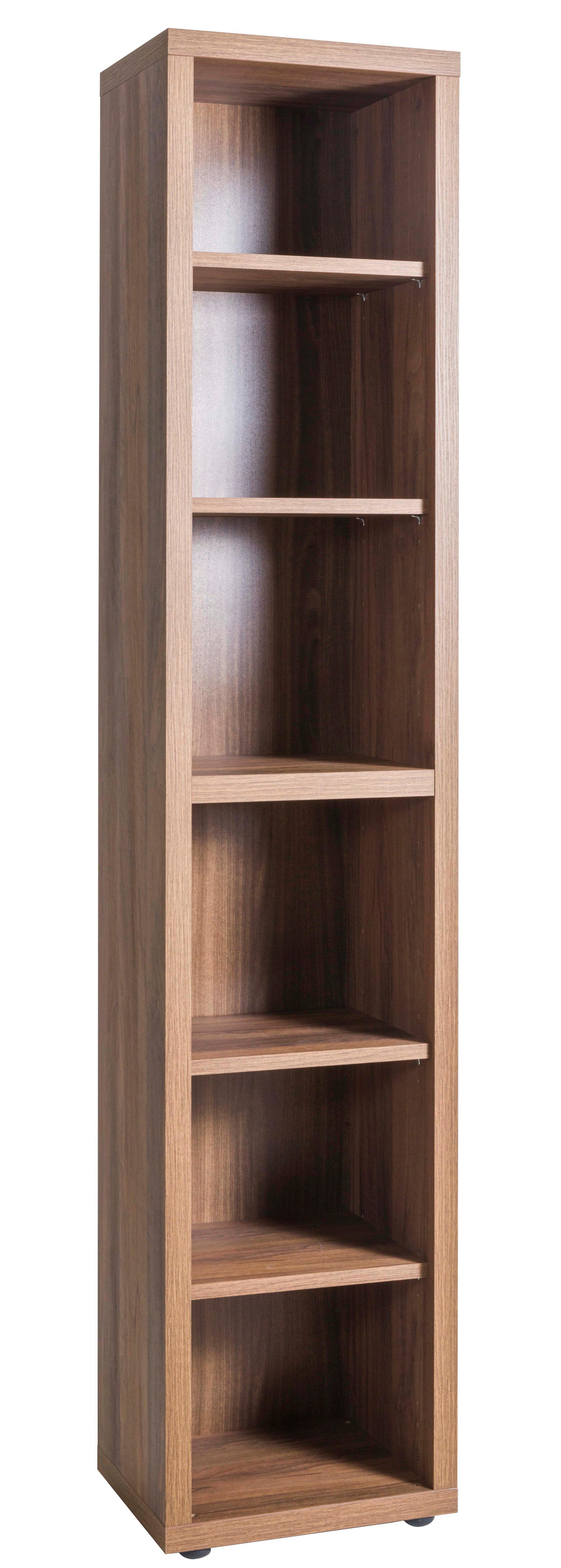 Polica Rilega - boja oraha, Moderno, pločasti materijal (45,2/216,8/35,5cm) - Modern Living