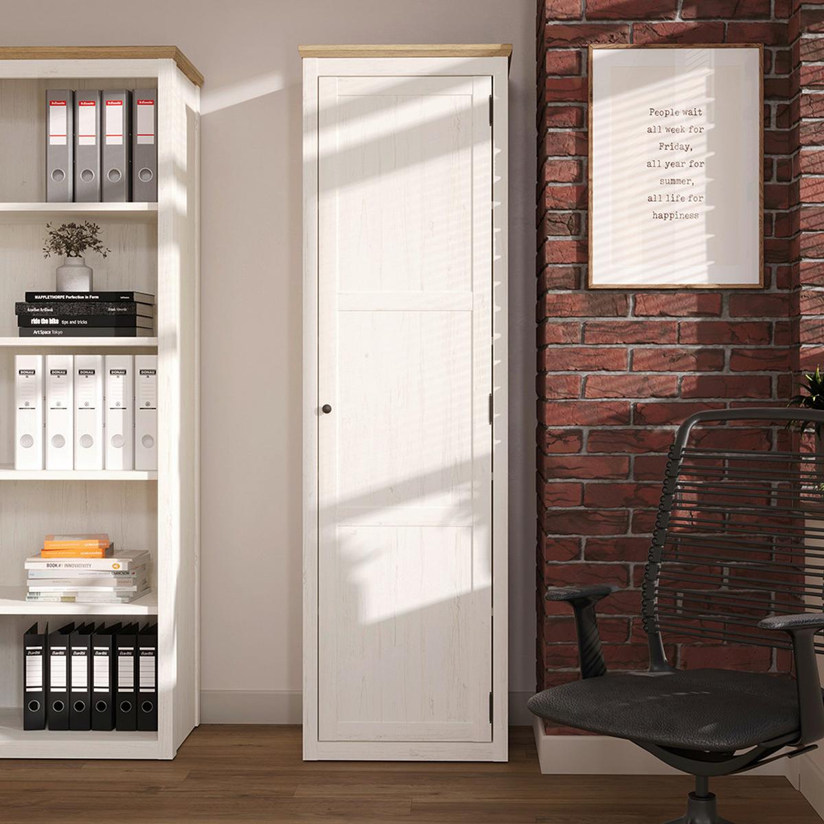 Aktenschrank Korsika Eiche-/Kieferfarben - Eichefarben/Kieferfarben, ROMANTIK / LANDHAUS, Holzwerkstoff (58,2/195/42,9cm) - Mömax