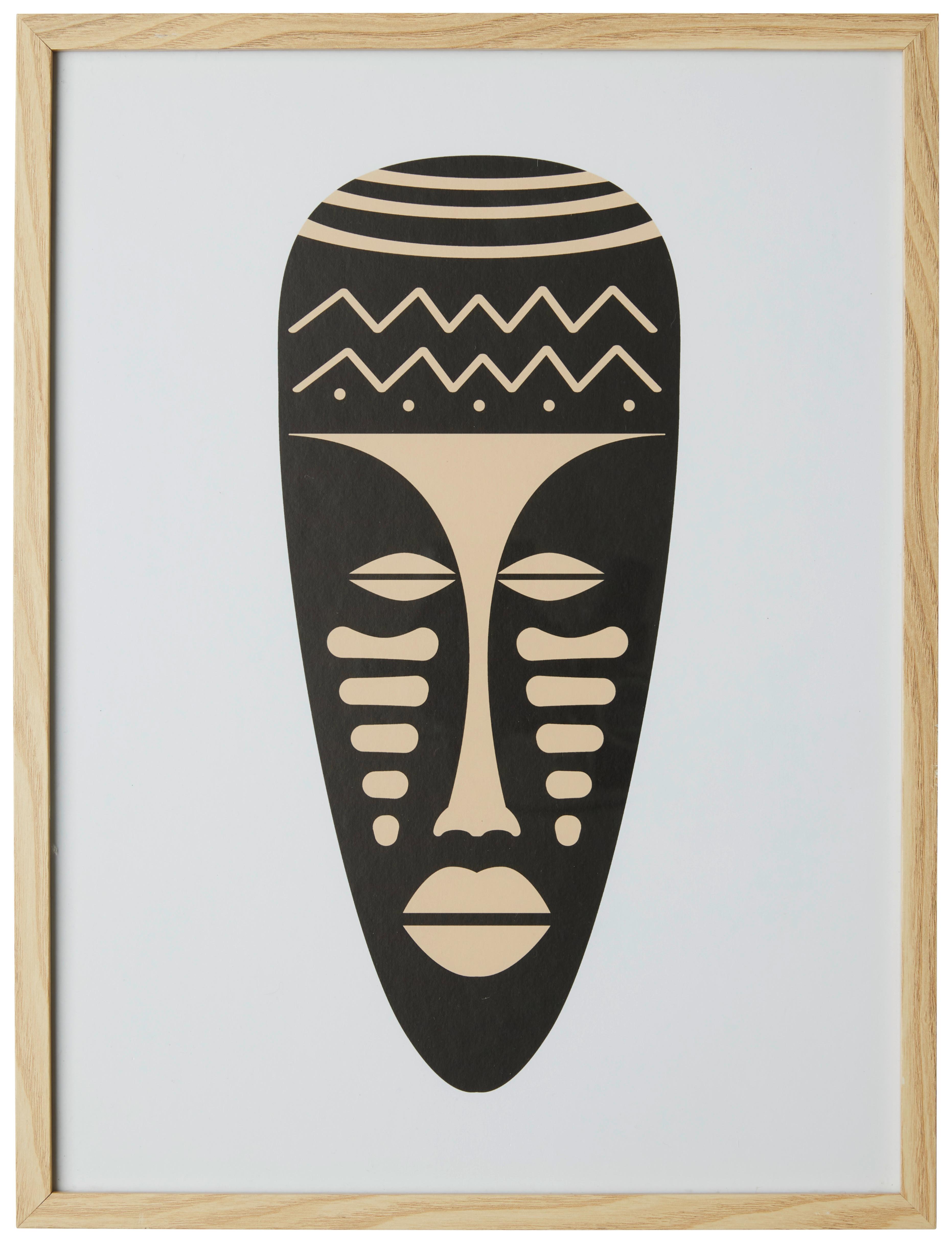 Slika Africa - naravna, papir/kovina (30/40/1,5cm) - Modern Living