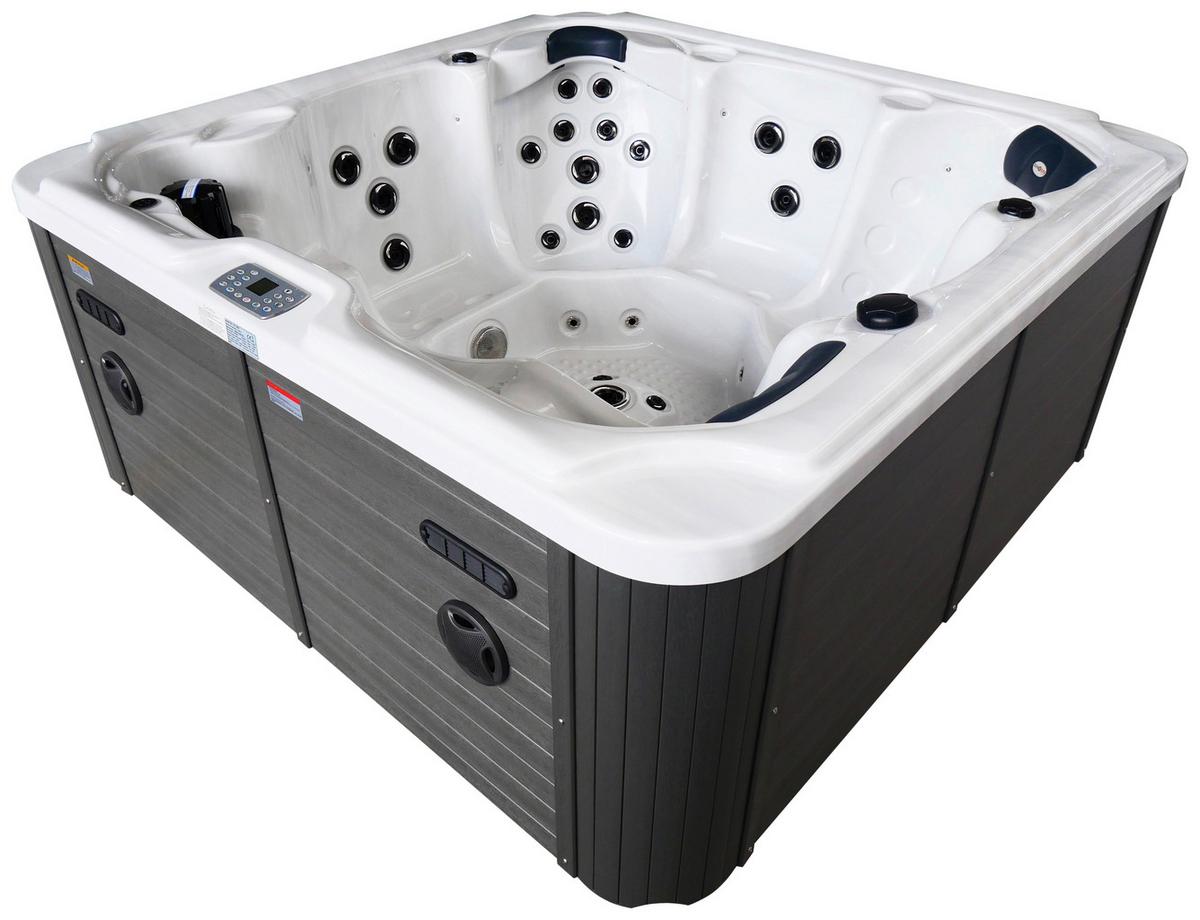 Whirlpool Outdoor Set Schwarz/Weiß ca. 210x95x210cm - Schwarz/Weiß, Basics, Kunststoff (210/95/210cm)