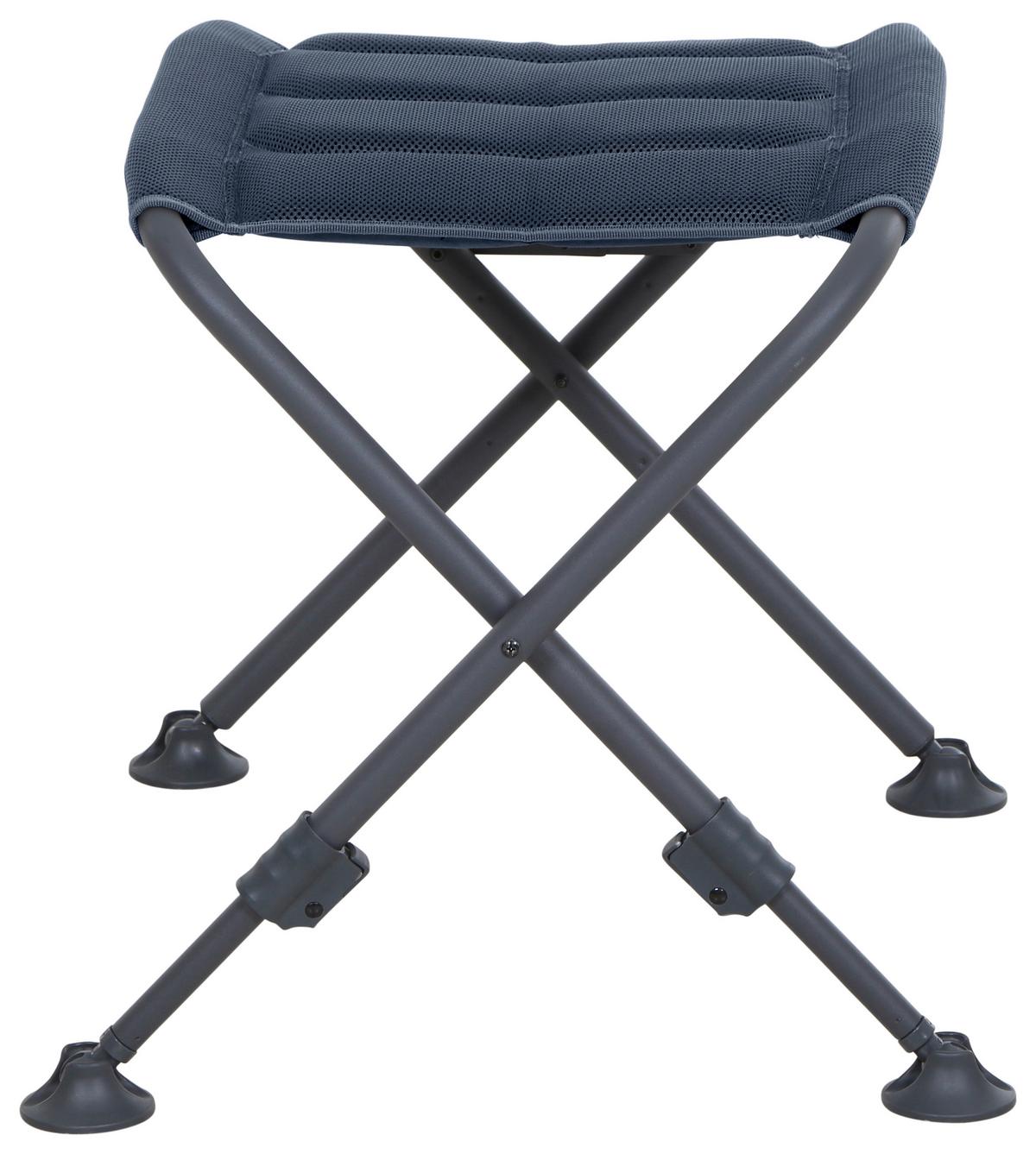 Campinghocker X-Form + klappbar - Anthrazit/Dunkelblau, KONVENTIONELL, Textil/Metall (66/47/52cm) - Siena Garden