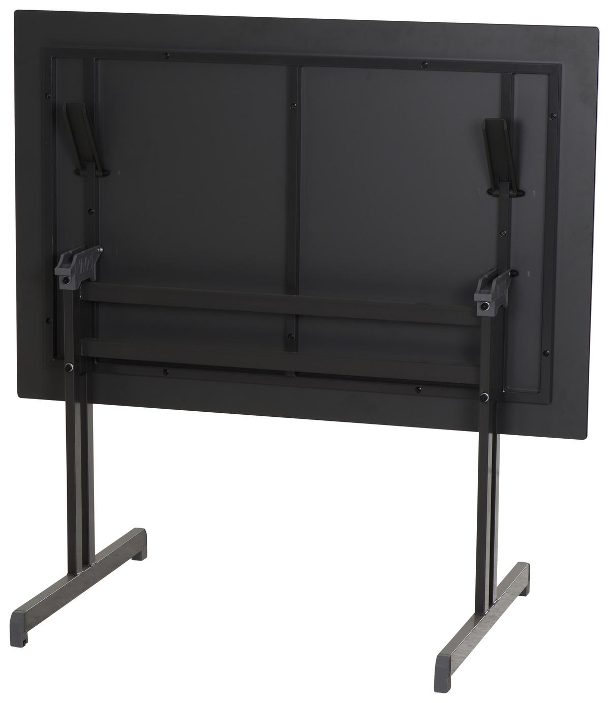 Gartentisch Anthrazit klappbar ca. 120x80x71cm - Anthrazit, MODERN, Holzwerkstoff/Metall (120/80/71cm) - Gardenson