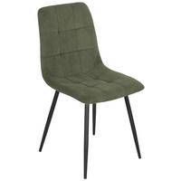 Stuhl Nino aus Kord in Grün - Schwarz/Grün, Modern, Holz/Textil (45/87/57cm) - Mömax