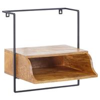 Nočna Omarica Wohnling - črna/rjava, Moderno, les (44/45/35cm) - MID.YOU