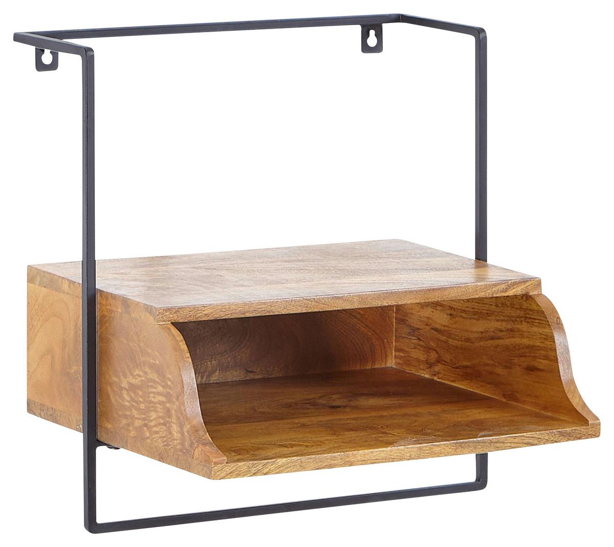 Nočna Omarica Wohnling - črna/rjava, Moderno, les (44/45/35cm) - MID.YOU