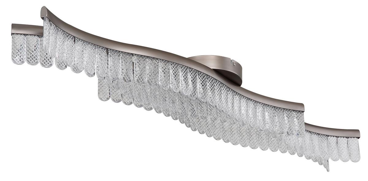 Led Stropna Svjetiljka Juliet - boje grafita/prozirno, Design, metal/plastika (108/18/13cm) - Globo