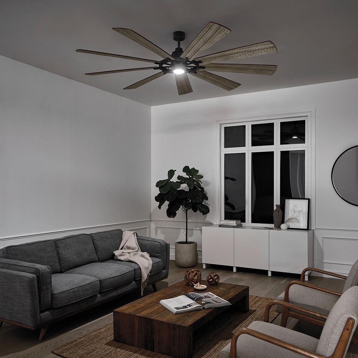 Stropni Ventilator Klf-Gentry-85-Wz - boje oraha/boje cinka, Natur, staklo/drvo (216/42cm)