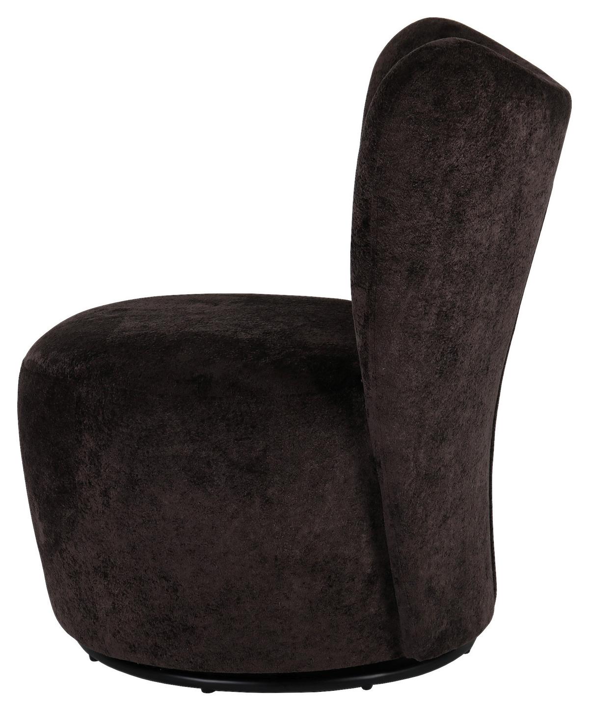 SCAUN ROTATIV ELENA -TREND- - maro închis/negru, Modern, metal/textil (77/82/76cm) - Mömax