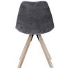STOEL LILLY 2 -BASED- - Natuurlijke kleuren/Antraciet, Modern, Hout/Textiel (49/85/57cm) - Based