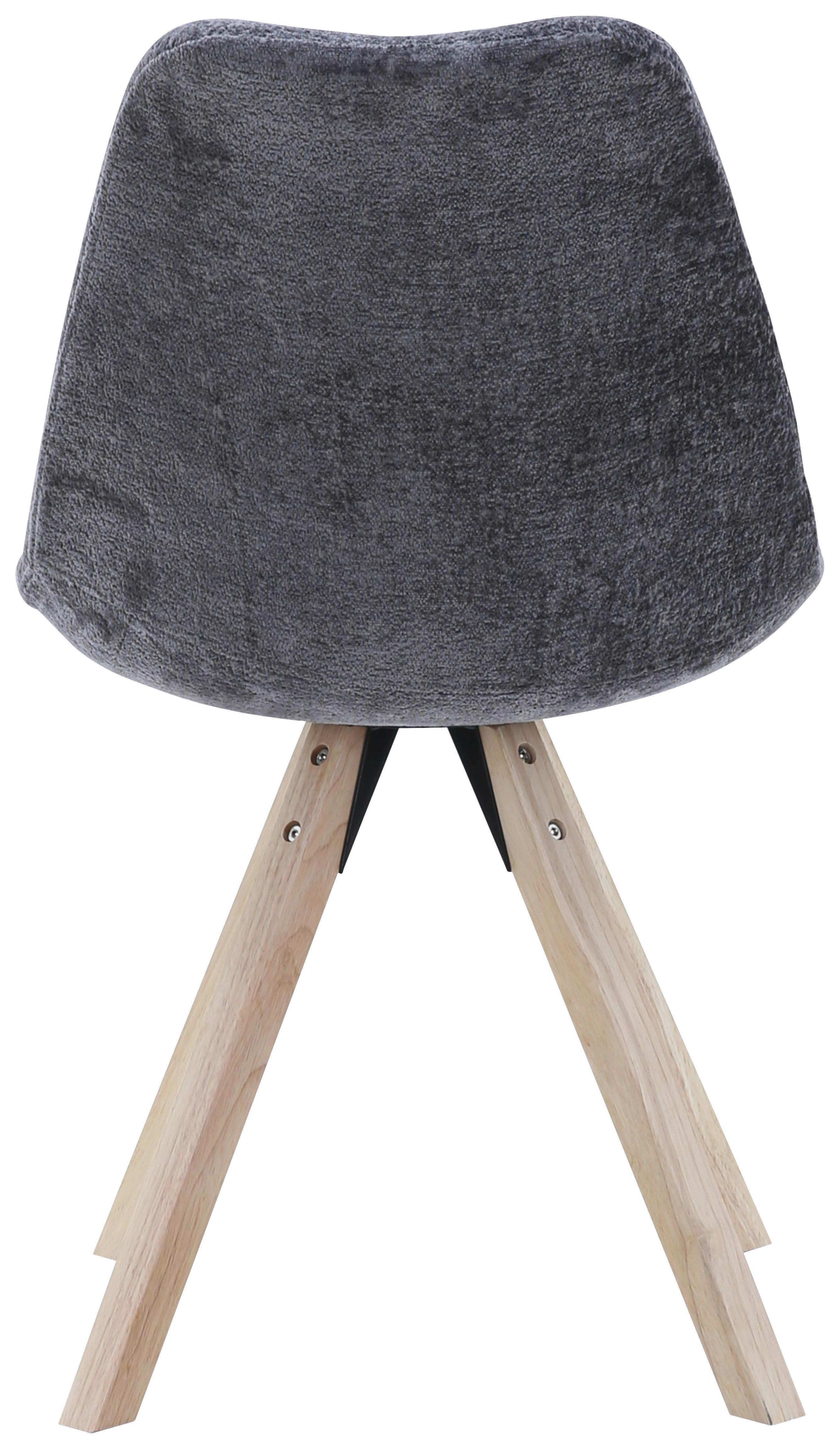 STOL LILLY 2 -BASED- - antracit/naturfärgad, Modern, trä/textil (49/85/57cm) - Based
