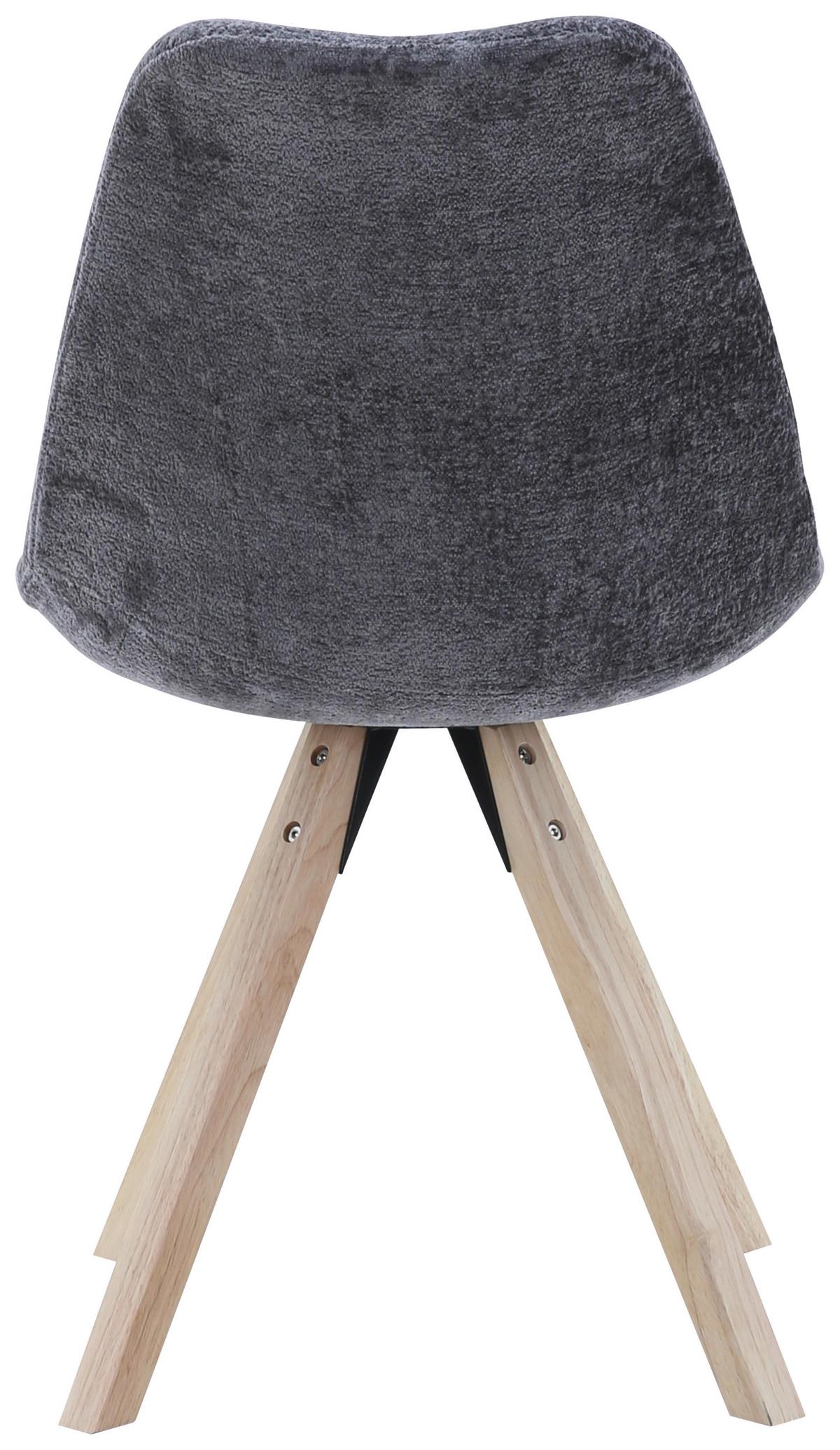 Stol Lilly 2, Antracit - naravne barve/antracit, Moderno, tekstil/les (49/85/57cm) - Based