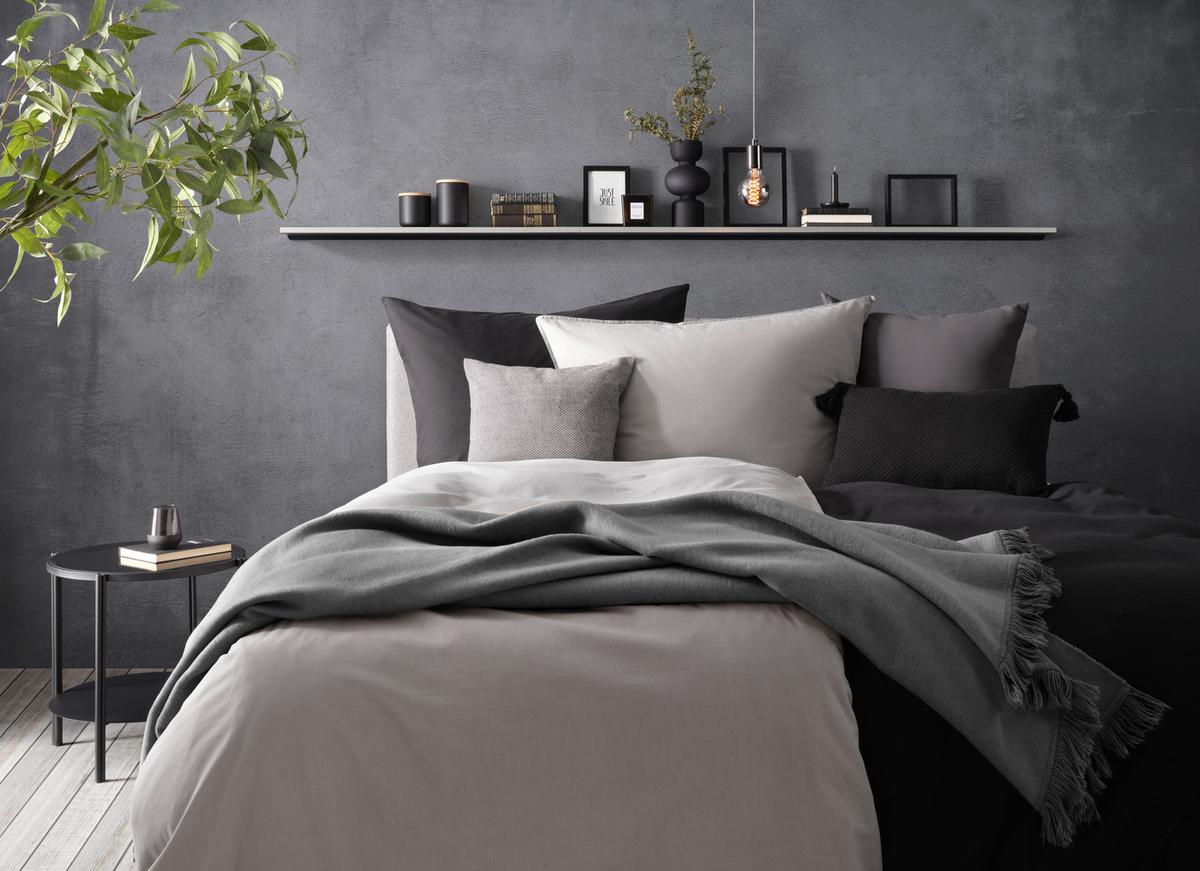 Ágyneműhuzat-garnitúra Iris - fekete, Modern, textil (140/200cm) - Modern Living