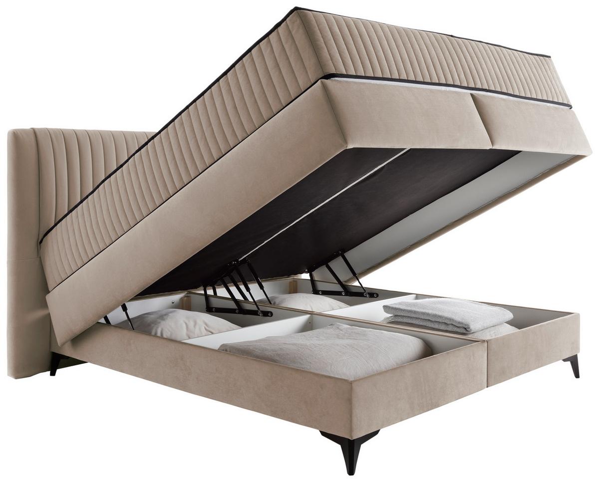 PAT BOX DREAM - maro, Modern, lemn/textil (120/200cm) - Premium Living