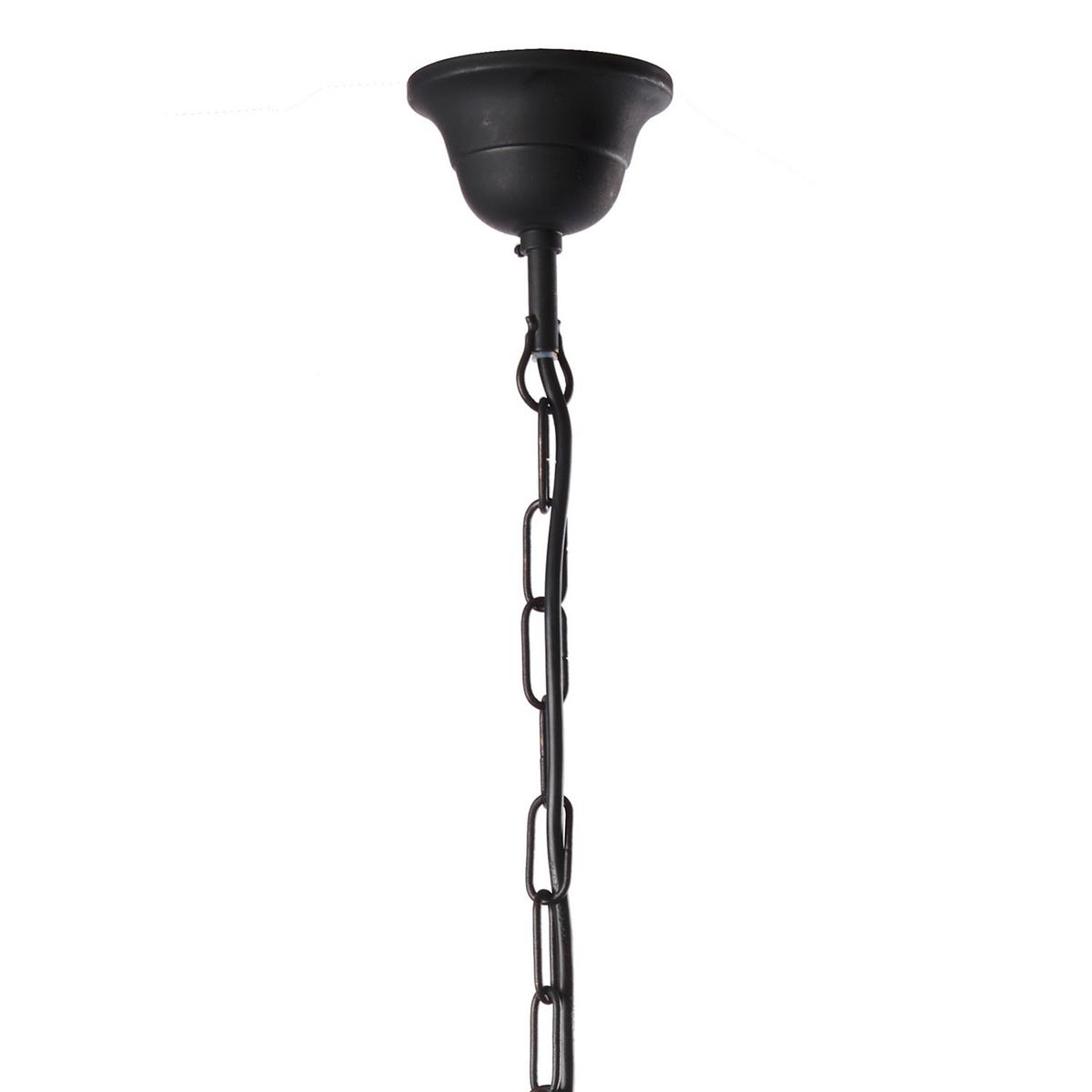 Kronleuchter Candela nero Schwarz max. 6 Watt - Schwarz, Basics, Metall (55/105cm)