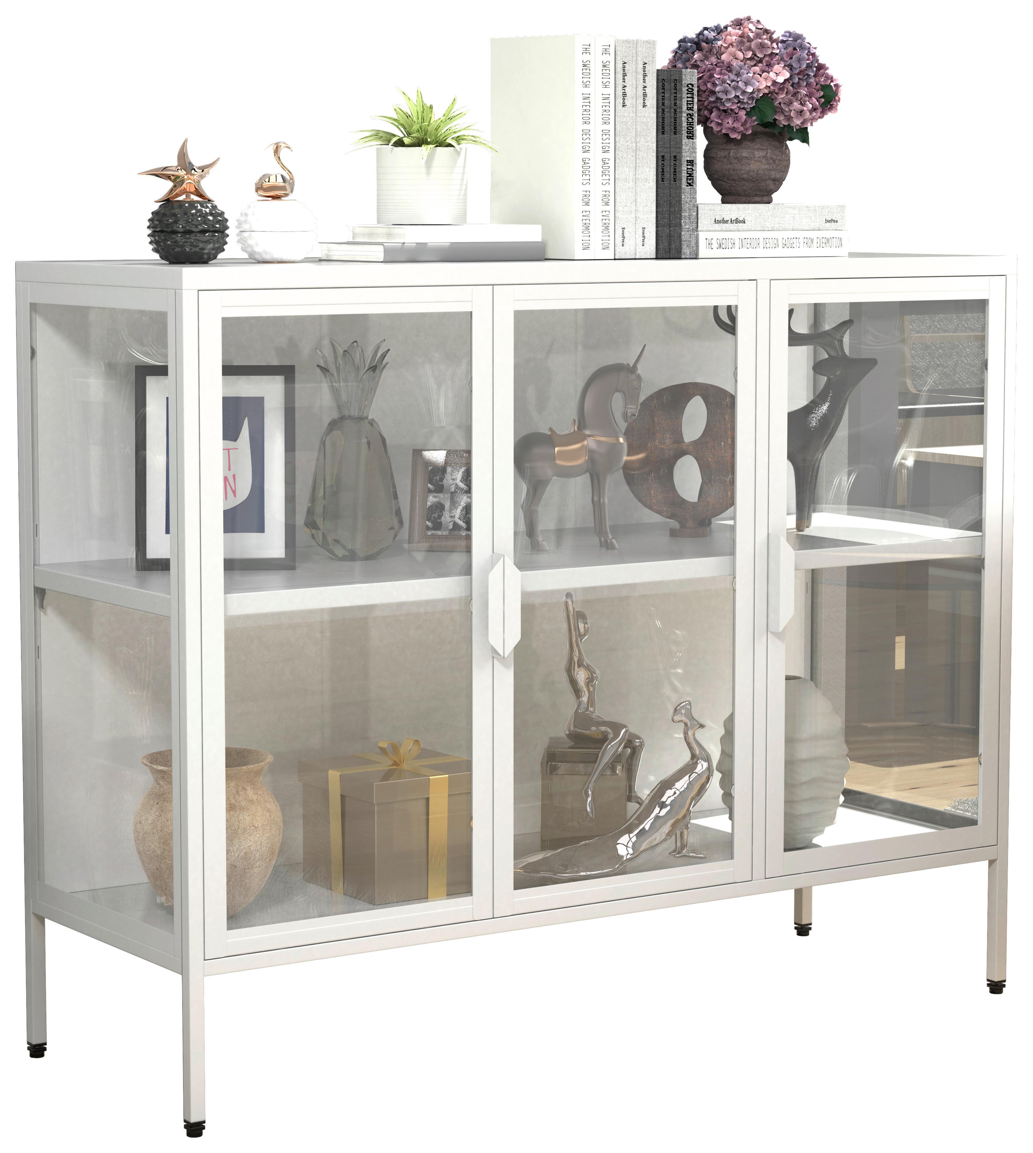 BADEZIMMER 3-TLG. WASCHPLATZ "BITILA 60" - Honigeiche/Weiss, Modern, Glas/Keramik (60cm) - MID.YOU