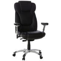 Chefsessel Embassy 200 Schwarz/Silberfarben - Silberfarben/Schwarz, MODERN, Kunststoff/Textil (63/131/53cm) - MID.YOU