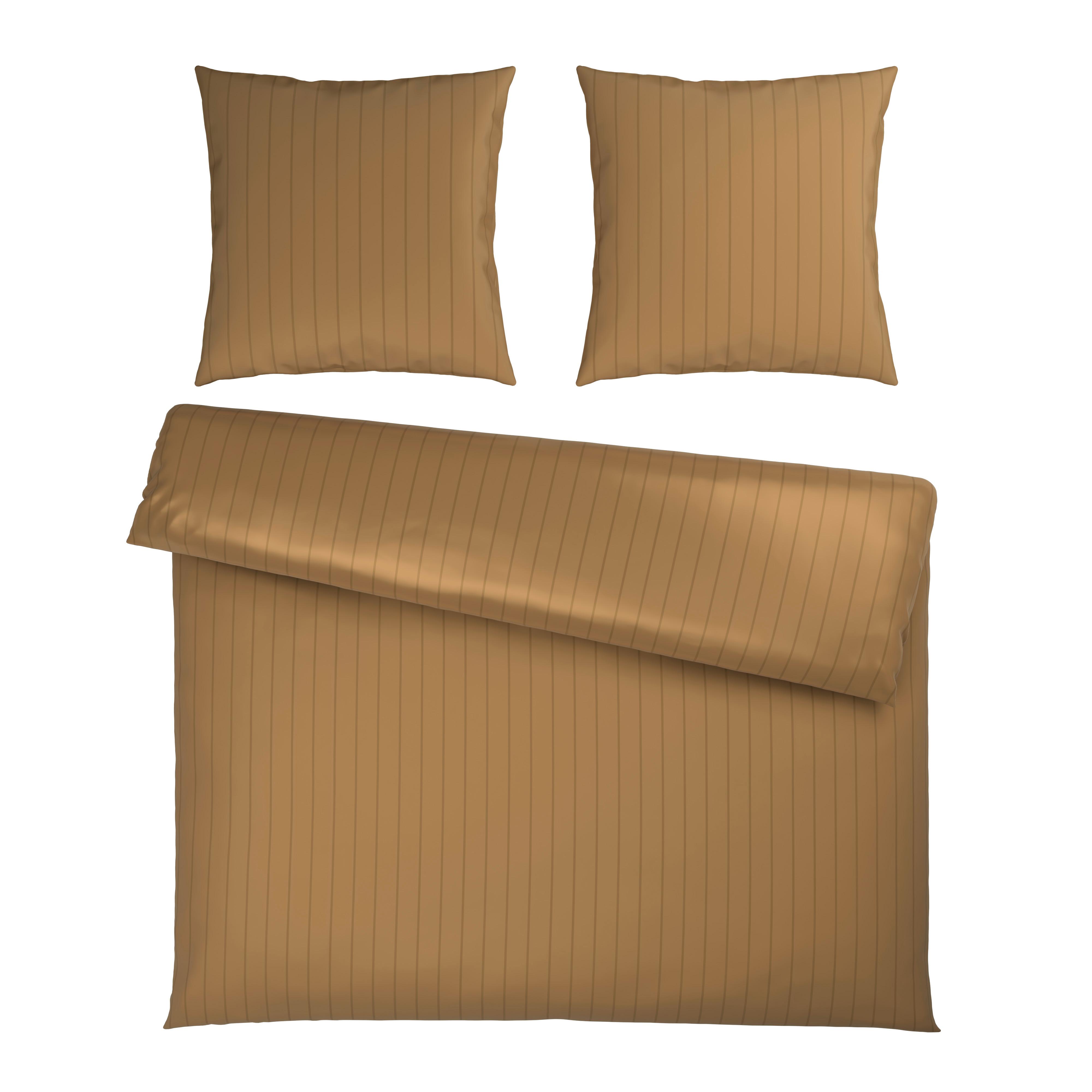 Bettwäsche Dobby Streif XXL Goldfarben ca. 200x200cm - Goldfarben, Textil (200/200cm) - Mömax